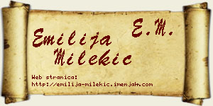 Emilija Milekić vizit kartica